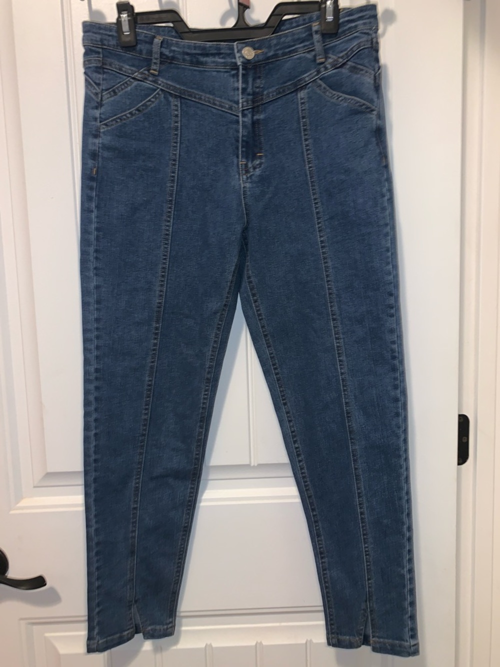 Umgee Dark Blue Jeggings with Front Seams